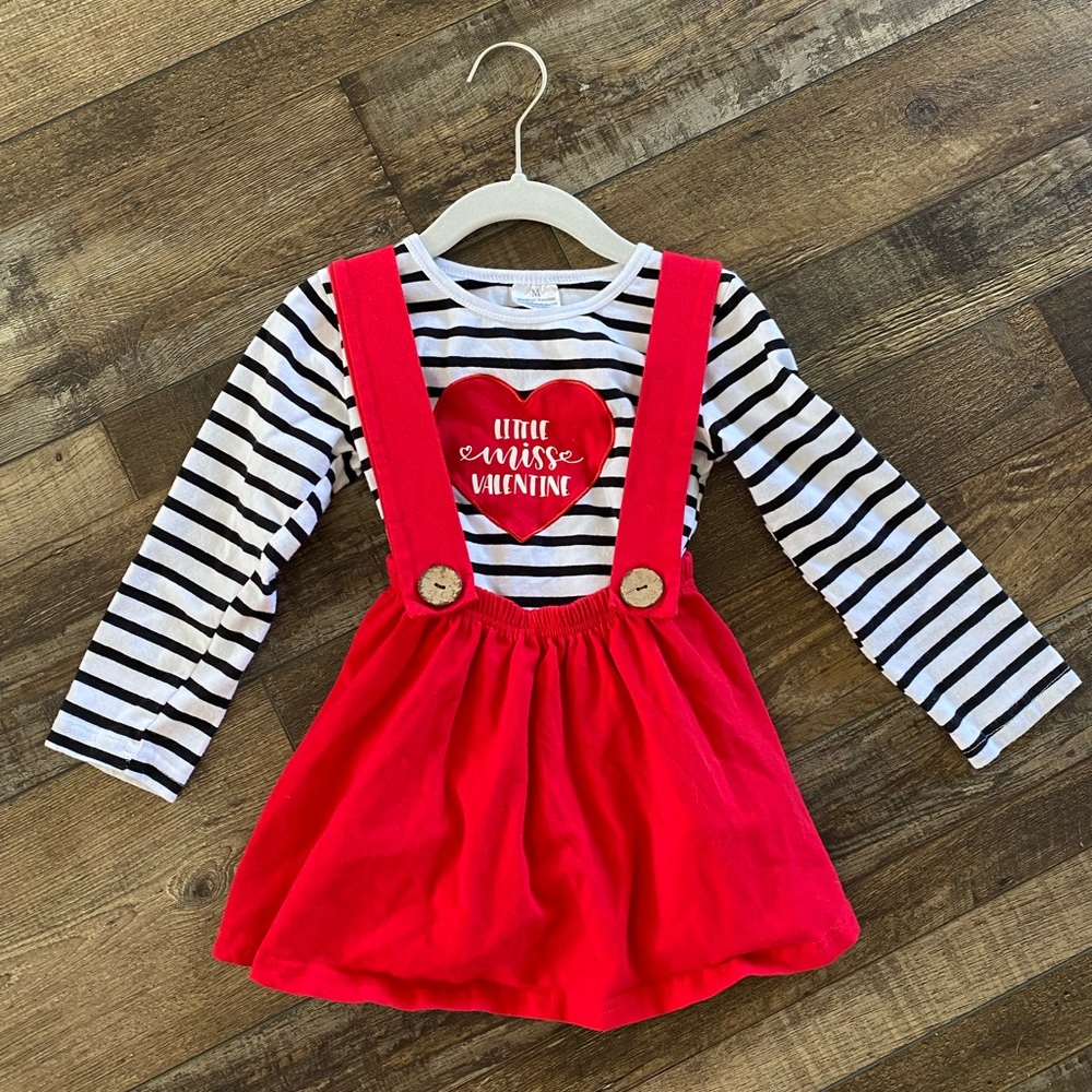 Toddler girl Valentine dress / jumper